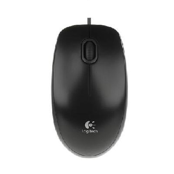 Mouse optic Logitech B100, 800 dpi, cablu 1.8m, negru, USB, OEM